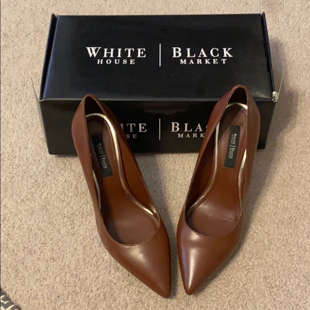 White House Black Market Olivia Mahogany Heels